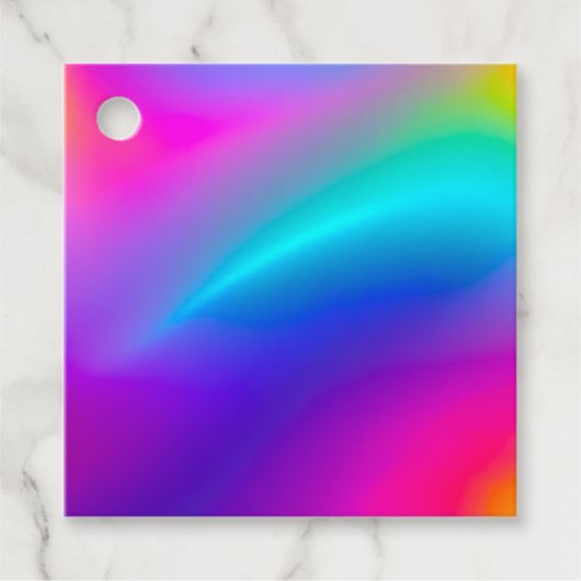 Kleurrijke Metallic Folie Kunst Cadeautags Bedankjes Labels (Voorkant)