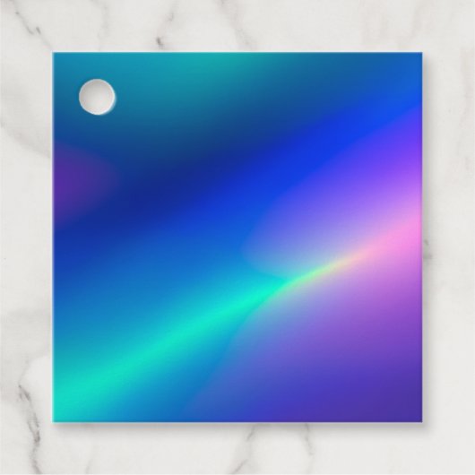 Kleurrijke Metallic Folie Kunst Cadeautags Bedankjes Labels (Voorkant)