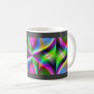 Kleurrijke Metallic Fractal Glans Koffiemok