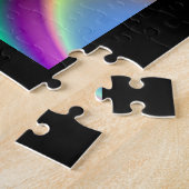 Kleurrijke Metallic Fractal Glans Legpuzzel (Zijkant)