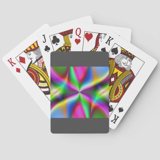 Kleurrijke Metallic Fractale Glans Pokerkaarten (Achterkant)