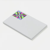 Kleurrijke Metallic Fractale Glans Post-it® Notes (Schuin)