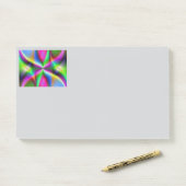 Kleurrijke Metallic Fractale Glans Post-it® Notes (Op bureau)