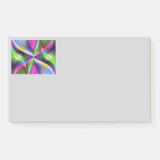 Kleurrijke Metallic Fractale Glans Post-it® Notes (Voorkant)