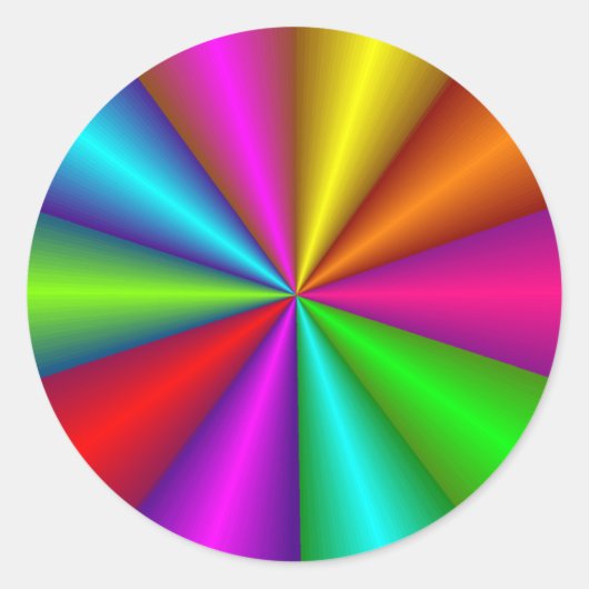 Kleurrijke Metallic Kleur Wiel Sticker (Voorkant)