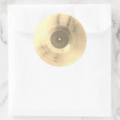 Kleurrijke metallic vinyl retro cover ronde sticker (Tas)