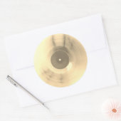 Kleurrijke metallic vinyl retro cover ronde sticker (Envelop)