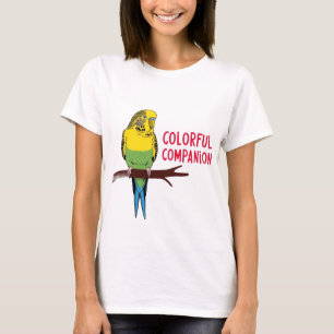 Kleurrijke metgezel: Budgie Parrot Lover's Delight T-shirt