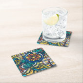 Kleurrijke Mexicaanse aardewerk foto kunst zuidwes Kartonnen Onderzetters (Insitu)