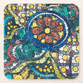 Kleurrijke Mexicaanse aardewerk foto kunst zuidwes Kartonnen Onderzetters