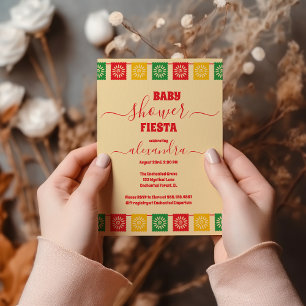 Kleurrijke Mexicaanse Bloem Baby Shower Kaart