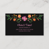 Kleurrijke Mexicaanse Bloem Fiesta Wedding Registr Informatiekaartje (Voorkant)