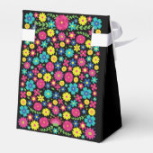 Kleurrijke Mexicaanse bloemen Bedankdoosjes (Achterkant)