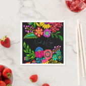 Kleurrijke Mexicaanse Bloemen Bruiloft Servet (Insitu)