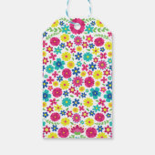 Kleurrijke Mexicaanse bloemen Cadeaulabel (Achterkant)