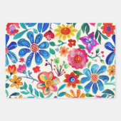 Kleurrijke Mexicaanse bloemen Inpakpapier Vel (Voorkant 3)
