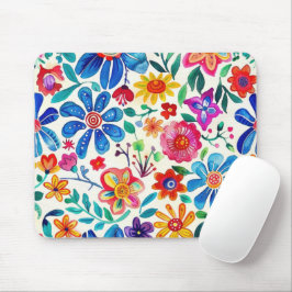Kleurrijke Mexicaanse bloemen Muismat
