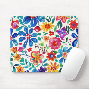 Kleurrijke Mexicaanse bloemen Muismat