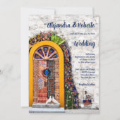 Kleurrijke Mexicaanse boog deur met Talavera bruil Kaart (Voorkant)