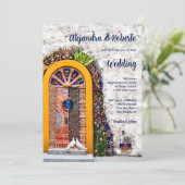 Kleurrijke Mexicaanse boog deur met Talavera bruil Kaart (Staand voorkant)