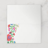 Kleurrijke Mexicaanse Borduurwerk Blank Place Card Plaatskaartje (Buitenkant ongevouwen)