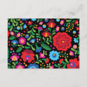 Kleurrijke Mexicaanse Borduurwerk Folk Art Info Ka Kaart (Achterkant)