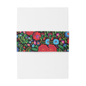 Kleurrijke Mexicaanse borduurwerk Monogram bruilof Uitnodigingen Wikkel (Achterkant Voorbeeld)