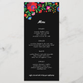 Kleurrijke Mexicaanse Borduurwerk Ontvangstdiner Menu (Voorkant)