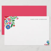 Kleurrijke Mexicaanse borduurwerk voor aangepaste  Briefpapier (Voorkant / Achterkant)