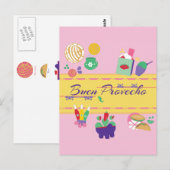 kleurrijke Mexicaanse briefkaart (Voorkant / Achterkant)