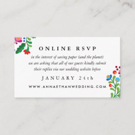 Kleurrijke Mexicaanse Bruiloft Online RSVP-kaart Informatiekaartje