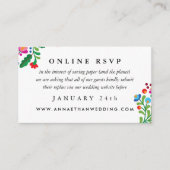 Kleurrijke Mexicaanse Bruiloft Online RSVP-kaart Informatiekaartje (Voorkant)