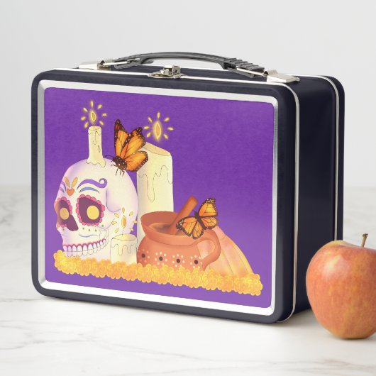 Kleurrijke Mexicaanse dag van de dode suikerschede (In situ)