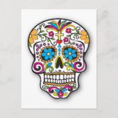 Kleurrijke Mexicaanse dag van de dode suikerschede Briefkaart (Voorkant)