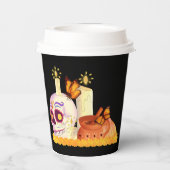 Kleurrijke Mexicaanse dag van de dode suikerschede Papieren Bekers (Achterkant)