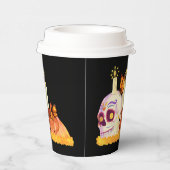 Kleurrijke Mexicaanse dag van de dode suikerschede Papieren Bekers (Rechts)