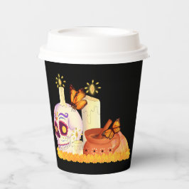 Kleurrijke Mexicaanse dag van de dode suikerschede Papieren Bekers