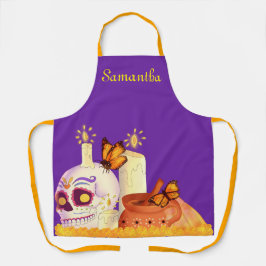 Kleurrijke Mexicaanse dag van de dode suikerschede Schort