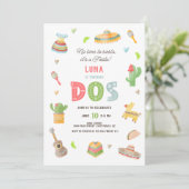 Kleurrijke Mexicaanse Fiesta 2e Verjaardag Kaart (Staand voorkant)