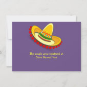 Kleurrijke Mexicaanse Fiesta Couple's Wedding Show Kaart (Achterkant)