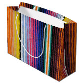 Kleurrijke Mexicaanse Fiesta Deken Ontwerp Groot Cadeauzakje (Achterkant Gekanteld)