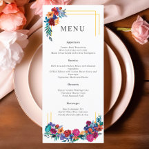 Kleurrijke Mexicaanse Fiesta Floral Wedding Menu