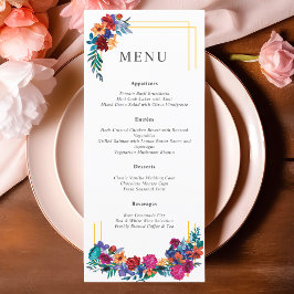 Kleurrijke Mexicaanse Fiesta Floral Wedding Menu