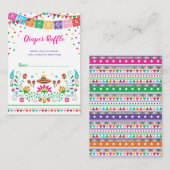 Kleurrijke Mexicaanse Fiesta Luier Raffle Baby sho Informatiekaartje (Voorkant / Achterkant)