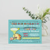 Kleurrijke Mexicaanse Fiesta repetitie diner uitno Kaart (Staand voorkant)