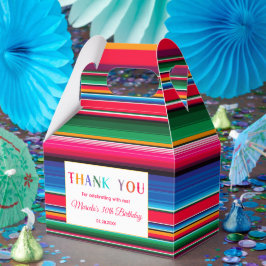 Kleurrijke Mexicaanse Fiesta Serape Dank je Bedankdoosjes