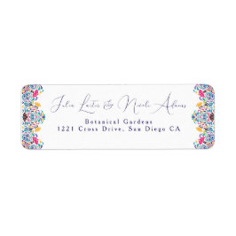 Kleurrijke Mexicaanse Fiesta Stijl Regenboog Bruil Etiket