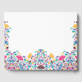 Kleurrijke Mexicaanse Fiesta Stijl Regenboog Bruil Gastenboek (Achterkant)