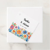 Kleurrijke Mexicaanse Floral Fiesta bruiloft Bedankjes Labels (In situ)
