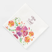Kleurrijke Mexicaanse Floral Fiesta bruiloft Servet (Hoek)